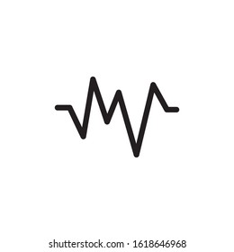 Sound wave logo template vector icon design