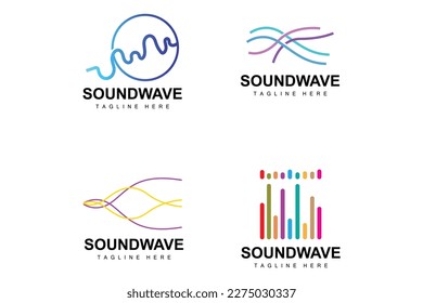 Sound Wave Logo, And Sound Tone Vector Icon Template Music Brand Product