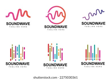 Sound Wave Logo, And Sound Tone Vector Icon Template Music Brand Product
