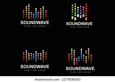 Sound Wave Logo, And Sound Tone Vector Icon Template Music Brand Product