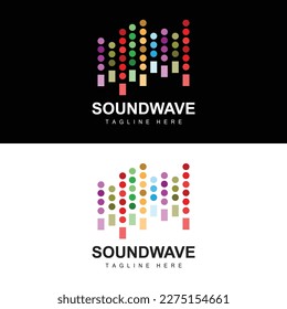 Sound Wave Logo, And Sound Tone Vector Icon Template Music Brand Product
