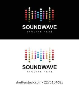 Logotipo De Onda De Sonido Y Modelo De Icono De Tono De Sonido