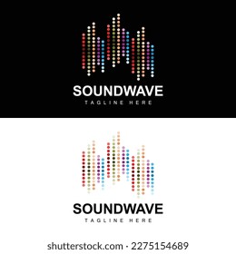 Logotipo De Onda De Sonido Y Modelo De Icono De Tono De Sonido