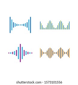 Sound wave logo vector icon illustration design