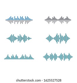 Sound wave logo vector icon illustration design