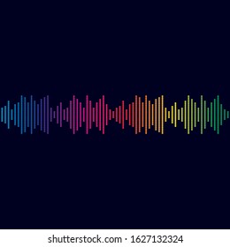 sound wave logo vector icon template