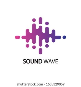 Sound wave logo vector icon illustration design