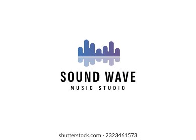 Sound wave logo vector icon illustration