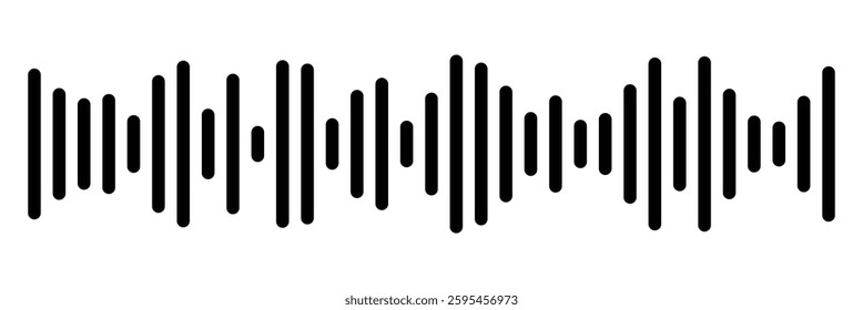 Sound wave logo vector icon isolated on white background.