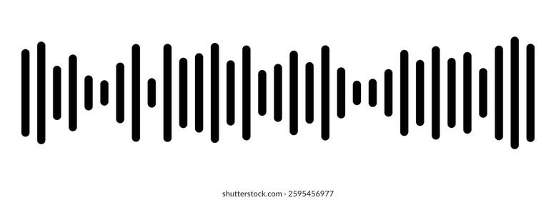 Sound wave logo vector icon isolated on white background.