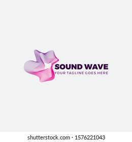 Sound wave logo vector illustration icon Inspiration