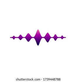 Sound wave logo vector illustration isolated on white