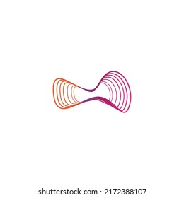 sound wave logo vector illustration template design.