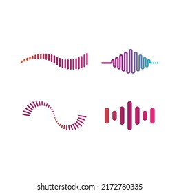 sound wave logo vector illustration template design.