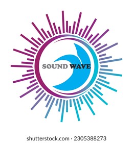 Sound wave logo vector illustration template design