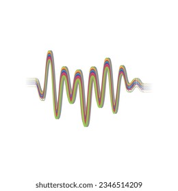 Sound wave logo vector illustration template design