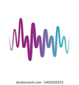 Sound wave logo vector illustration template design
