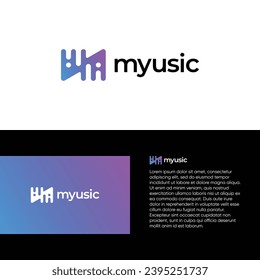 Vector del logotipo de la onda de sonido. Símbolos del logotipo de la música