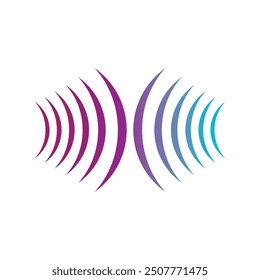 sound wave logo vector symbol design