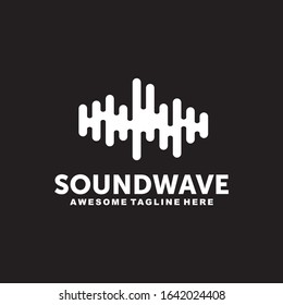 Vorlage für die Vektorillustration der Sound-Wave-Logos