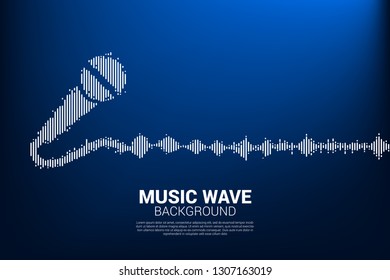 Sound wave microphone icon Equalizer background. karaoke graphic visual style concept