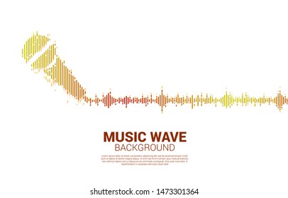 Sound wave microphone icon, Equalizer background. karaoke and concert graphic visual style concept 
