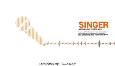Sound wave microphone icon Equalizer background. karaoke and concert graphic visual style concept 