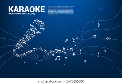 Sound wave microphone icon from music note melody dancing. music and concert graphic visual style concept 