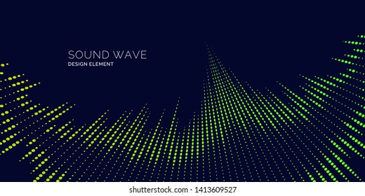 Sound wave. Modern vector illustration on dark background
