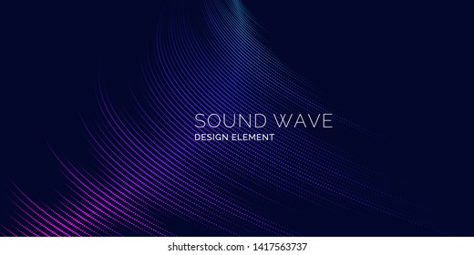 Sound wave. Modern vector illustration on dark background