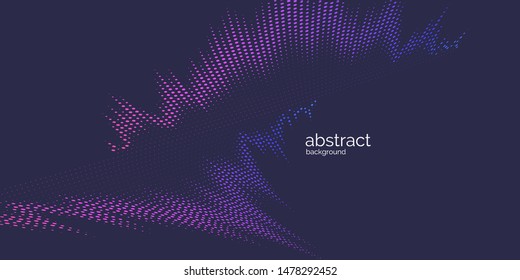 Sound wave. Modern vector illustration on dark background - Shutterstock ID 1478292452