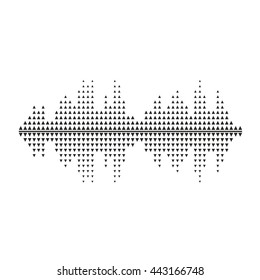 Sound wave. Music wave. Audio equalizer