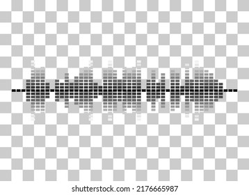 Sound wave music audio tract, frequency web design graphic, vector illustration .