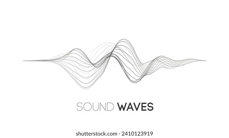 Sound wave music background. Audio waves abstract pulse background.