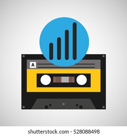 sound wave music cassette tape vector illustration eps 10