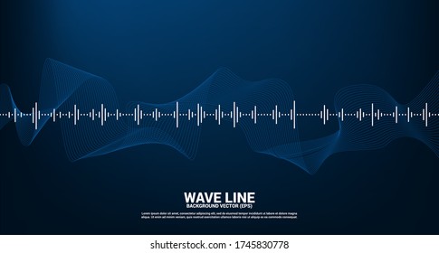 Sound wave Music Equalizer background. music voice audio visual signal 