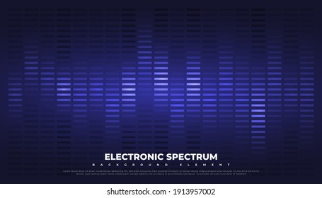 Sound Wave oder Music Equalizer Hintergrund. Elektronische Vektorgrafik des Spektrums