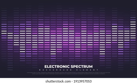 Sound Wave or Music Equalizer Background. Electronic Spectrum Vector Illustration