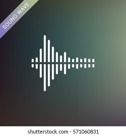 Sound wave music flat vector icon. Audio technology, musical pulse.