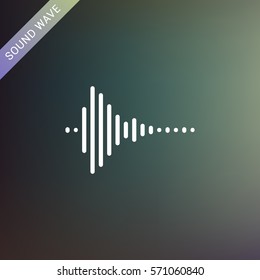 Sound Wave Music Flat Vector Icon. Audio Technology, Musical Pulse.