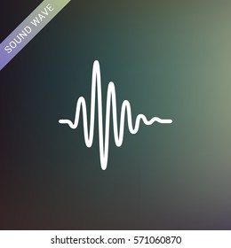 Sound wave music flat vector icon. Audio technology, musical pulse.