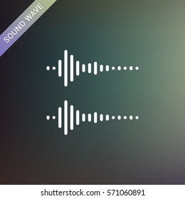 Sound wave music flat vector icon. Audio technology, musical pulse.