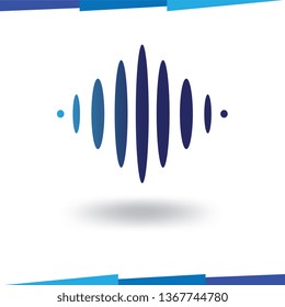 sound wave music logo template