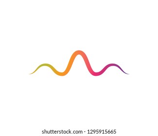 sound wave music logo vector template
