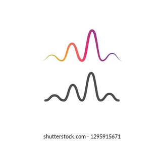 sound wave music logo vector template