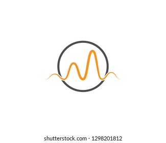 sound wave music logo vector template