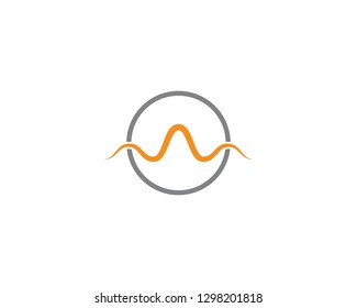 sound wave music logo vector template
