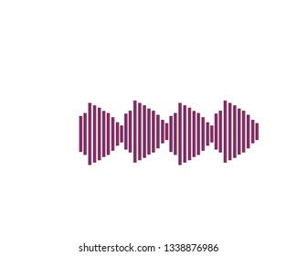 Sound wave music logo vector template - Vector
