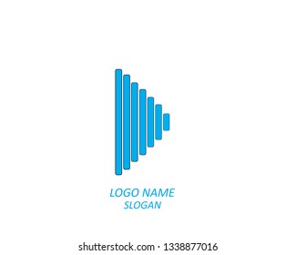 Sound wave music logo vector template - Vector
