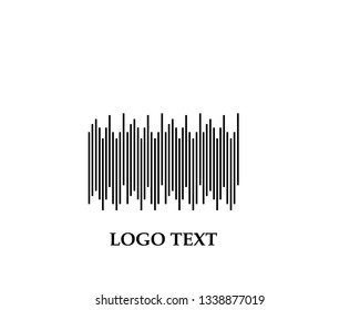 Sound wave music logo vector template - Vector
